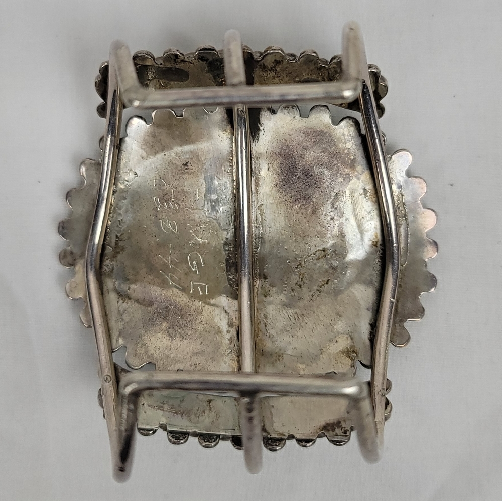 Vintage Tourquose Silver Bracelet Navaho E Spencer - Picture 4 of 8